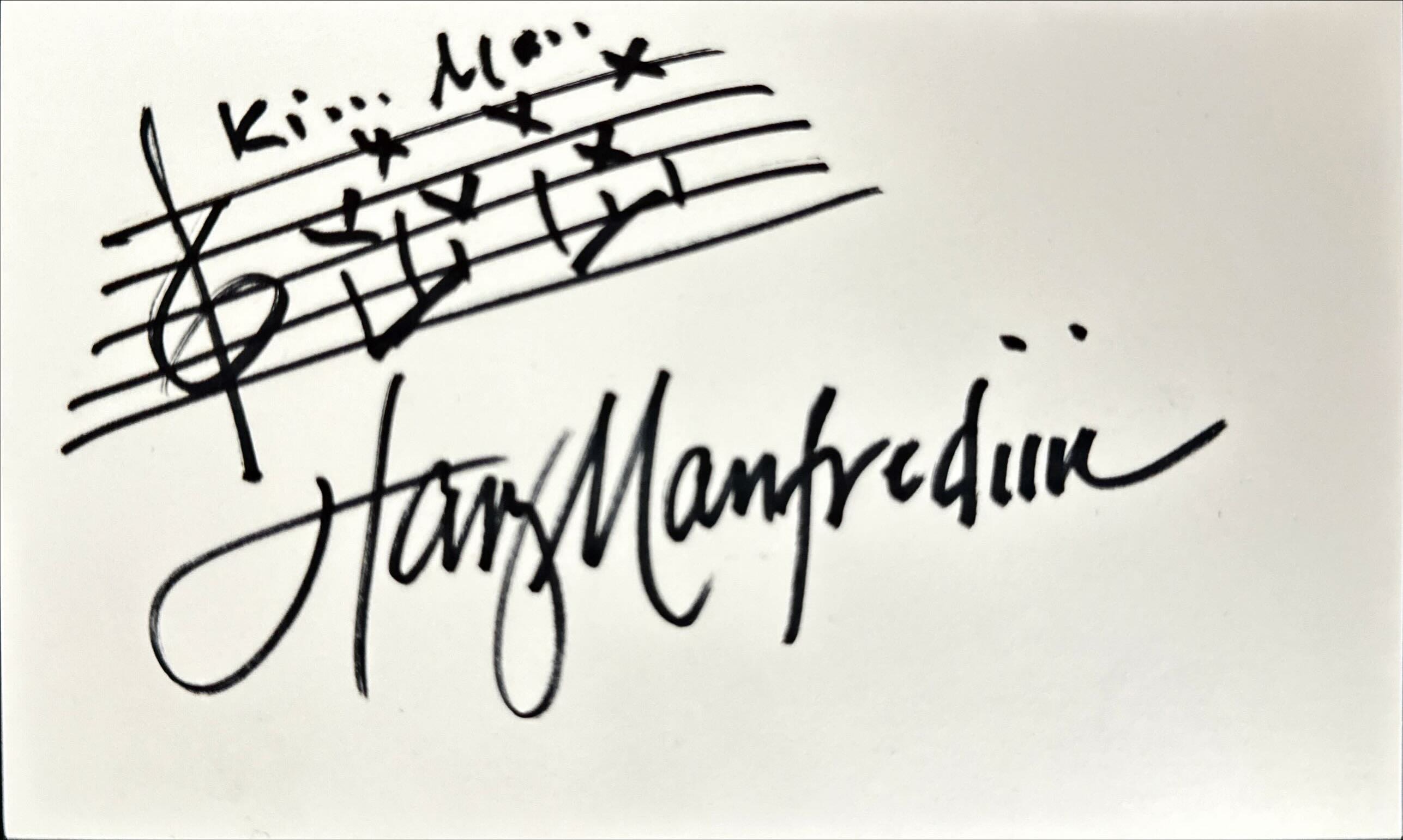 Harry Manfredini Autograph