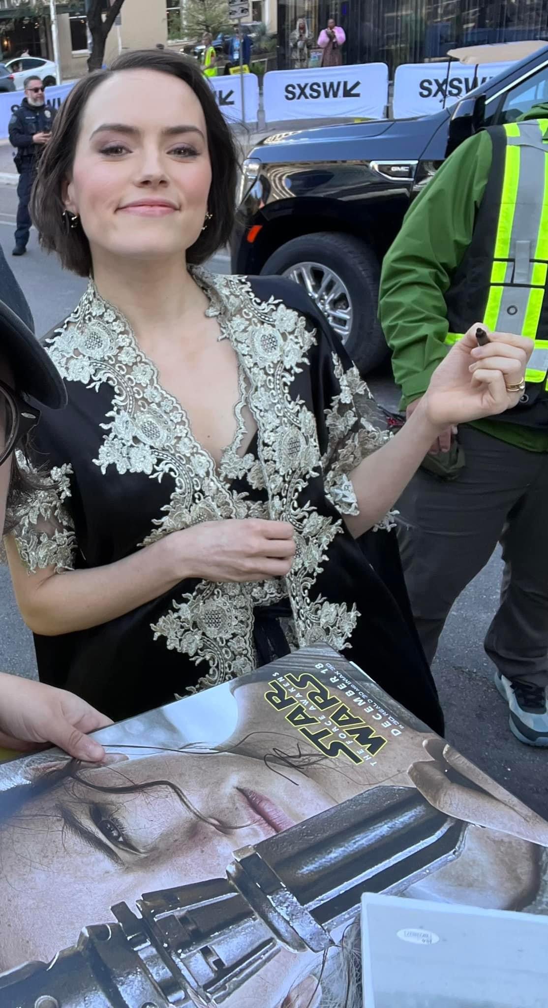 Daisy Ridley signs autographs at the 'Magpie' premiere at SXSW 2024