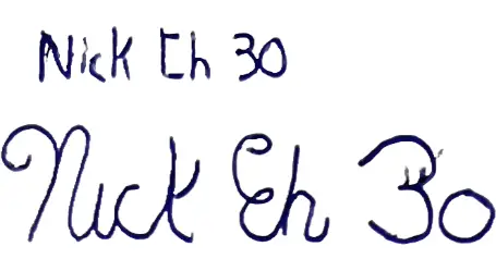 Nick Eh 30's Autograph
