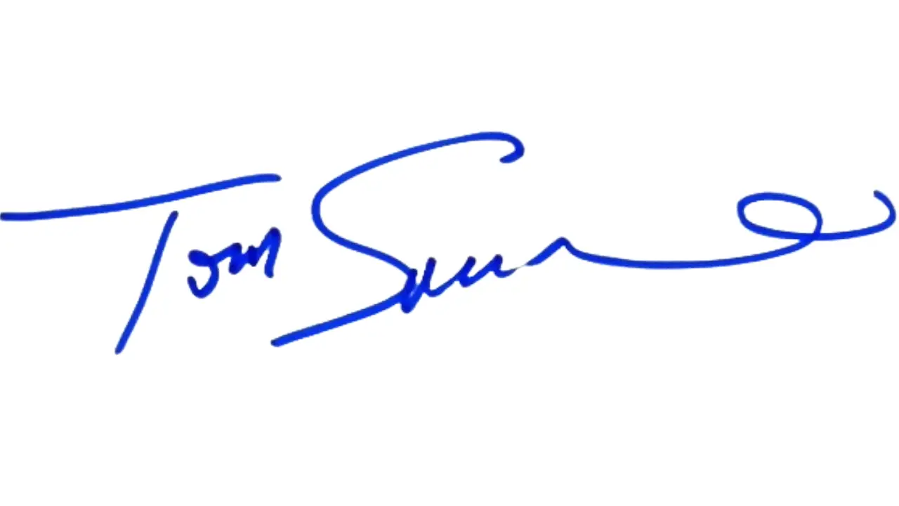Signature of Tom savini