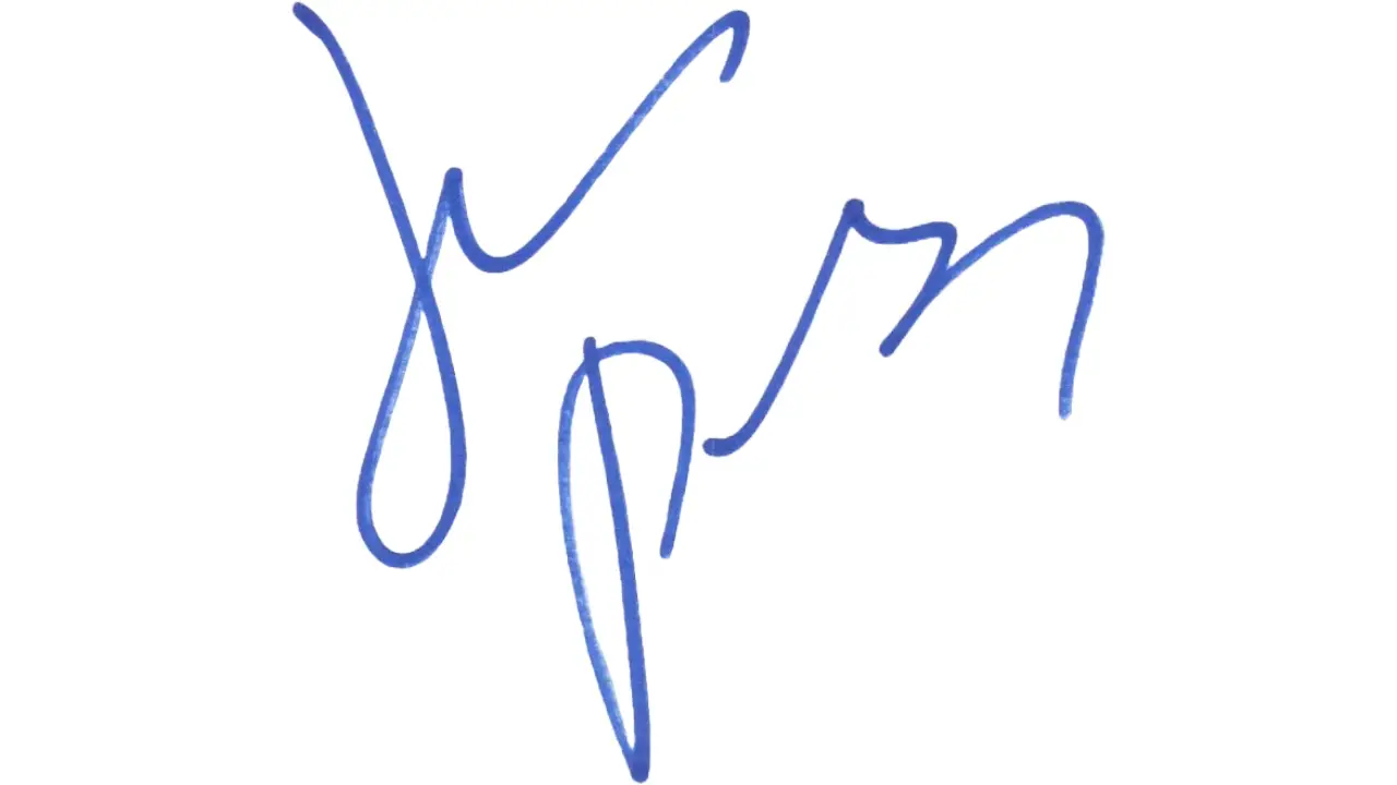 Signature of Jim Parsons