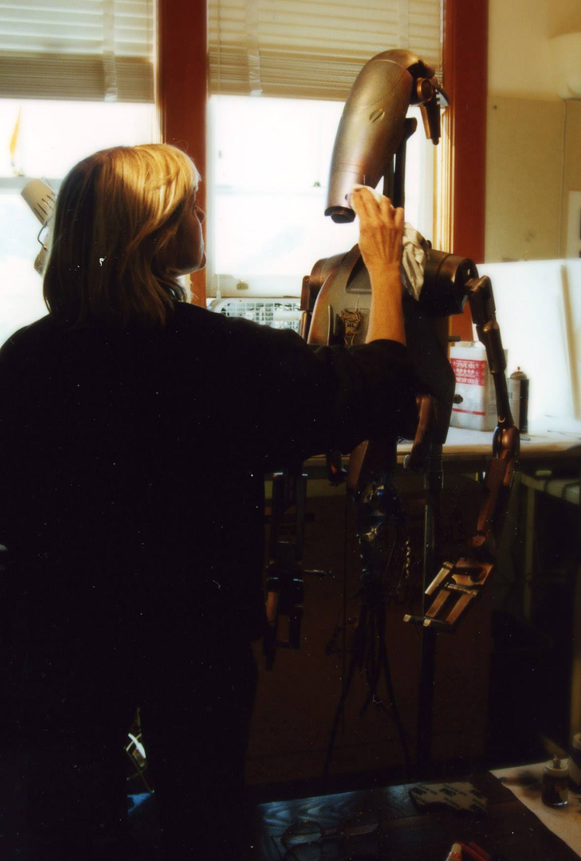 Kim Smith Working on Battle Droid