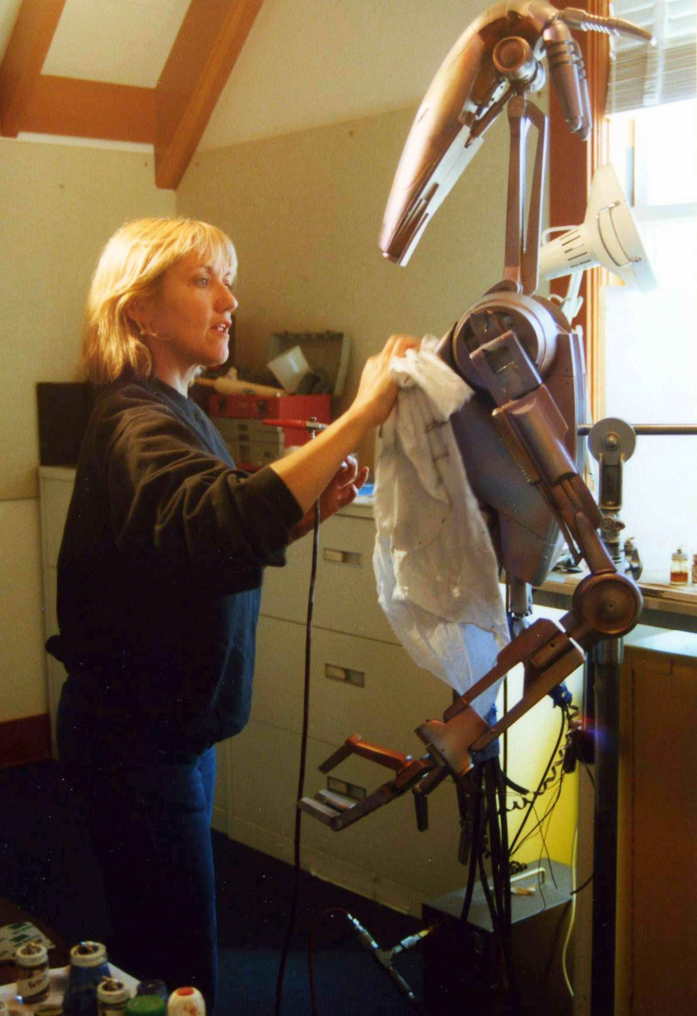 Kim Smith Working on Battle Droid