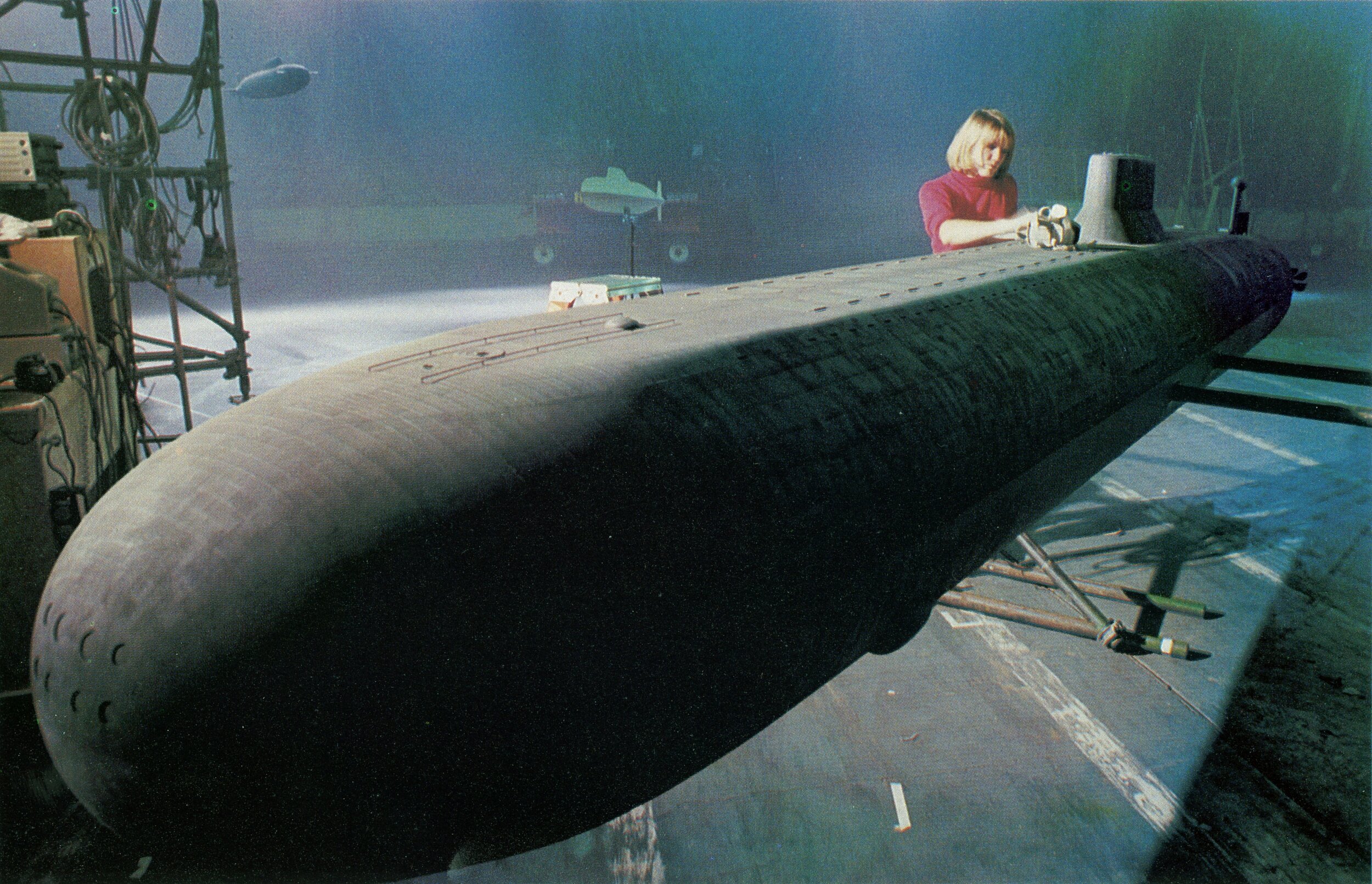Kim on the stage for The Hunt for Red October.