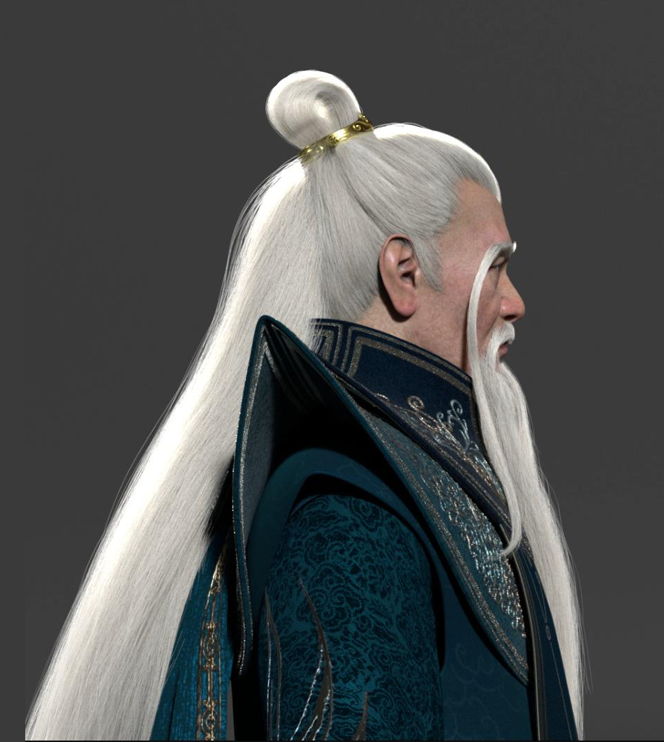 White Venus Hair Lookdev Asset